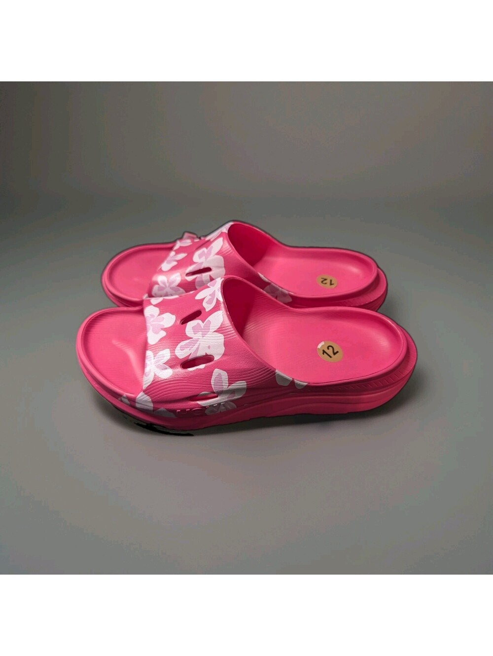 HOKA Vibrant Bloom Ora 3 Women’s 14 Men's 12 US Pink Recovery Slide Sandals